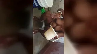 Indian Bhabhi Serves Footjob and Deepthroat in Bathroom