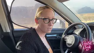Busty Petite Stepmom Gives POV Roadside Blowjob