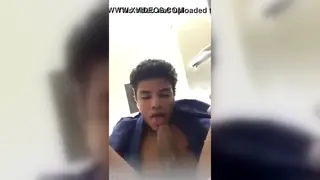 Teen Shows Off His Big Cock in Solo Session