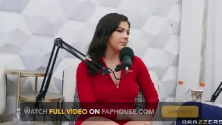 Busty Brunette Handles Two Cocks in Interracial Threesome
