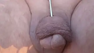 Bound European Endures Outdoor Cock Bondage