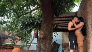 Petite Colombian Caught Stealing Fruit Gets Pounded Outside