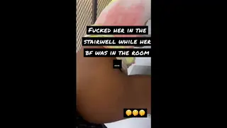 Petite Wife Swallows Stranger's Load in Public Elevator