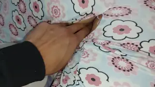 Curvy Latina Stepsister Bent Over in Lace Pajamas