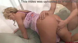 Blonde MILF Rides Huge White Cock Before Taking Facial