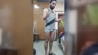 Indian Daddy Massages Hairy Bear Outdoors