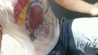 Outdoor Shower Turns Into Piss and Rim Session