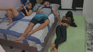 Tattooed Latina Wife Takes Two Cocks in Threesome