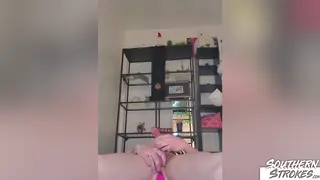 Teen Twink Strokes His Big Cock with a Toy Until He Cums