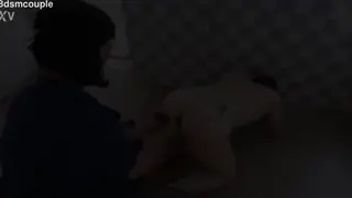 Dominant Woman Stretches Submissive with Giant Toy
