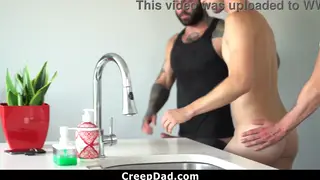 Stepdad and Step-Uncle Share a Stepson in a Threesome