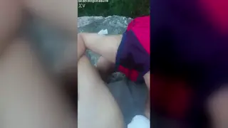 Ginger Hunk Sucks Big Cock in Forest Public