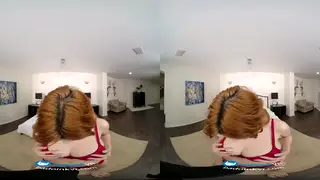 Busty Redhead Teases Deepthroat in Immersive VR