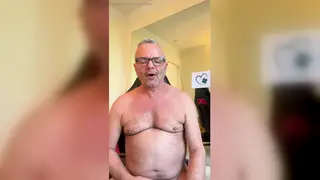 Muscular Mature Daddy Strokes to Explosive Finish
