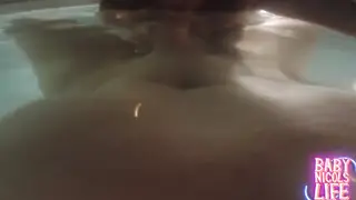 Curvy Latina Drains Partner in Sunlit Outdoor Jacuzzi