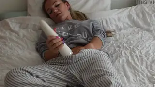 Blonde MILF Enjoys Slow Morning Toy Session in Bed