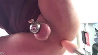 Chastity Femboy Struggles Against a Relentless Sex Machine