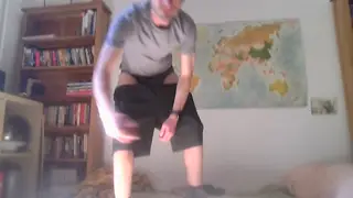 Mature European Daddy Pisses and Strokes Solo