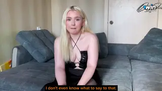 Busty Blonde Takes a Kitchen Doggystyle Pounding