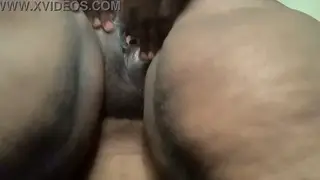Voluptuous Ebony BBW Pleasures Her Juicy Pussy on a Chair