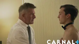 Suited Older Man Takes Virgin Twink Bareback in Hotel