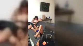 Curvy Latina Roommates Explore Lesbian Scissoring and Toys