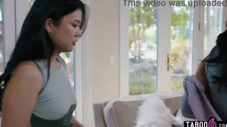 Asian Woman Dominates Bondage Threesome with Two Men