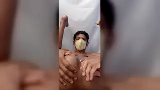 Hairy Indian Stud Strokes His Thick Cock Solo