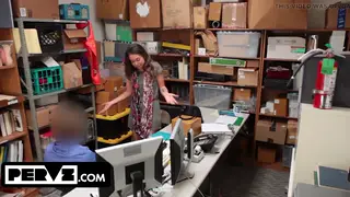 Brunette Shoplifter Fucked Hard by Mall Officer