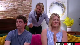 Blonde Stepmom Sucks Stepson While Stepdad Is Away