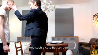 European MILF Tutor Seduces Student at Desk