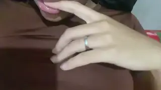 Skinny Wife Masturbates for Her Husband's Friends