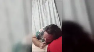 Curvy Stepmom Delivers a Slow Blowjob