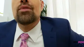 Tattooed Bear Gives POV Bareback Creampie