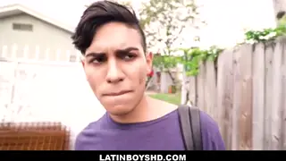 Latino Twink Takes Bareback Cash Fuck Outdoors POV