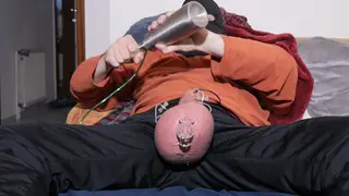 Mature Asian Man Explores Extreme Toy Play Solo