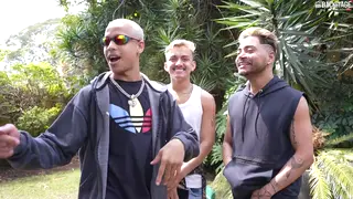 Latino Twinks Engage in Bareback Gangbang
