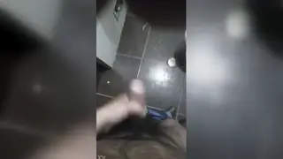 Guy Strokes His Thick Cock in Close-Up Solo