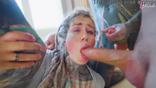 Petite European Takes Three Cocks in Rough Anal Destruction