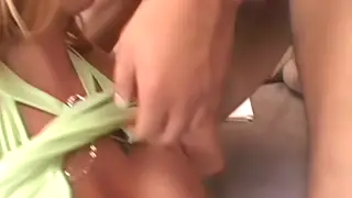 Busty Blonde MILF Worships Thick Latino Cock Until Facial