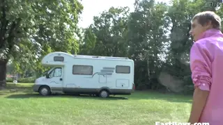 Teen Twink Receives First Outdoor Handjob