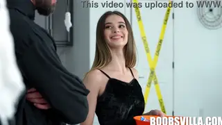 Petite Teen in Cosplay Gives Holiday Blowjob in POV