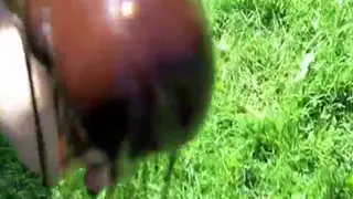 Outdoor Blowjob With Partner Watching Nearby