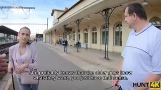 European Teen Sucks Cock While Her Boyfriend Watches