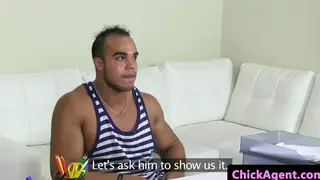 Euro Casting Agent Takes Cum in Mouth