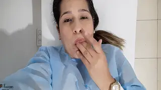 Busty Blonde MILF Enjoys Lesbian POV Exam in Clinic