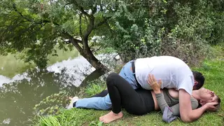 Asian MILF Takes Anal Outdoors Behind a Car