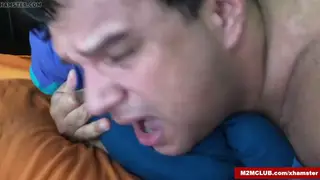 Latino Daddy Takes His Boy Bareback