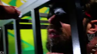 Muscular Hairy Sub Deepthroats While Caged and Blindfolded