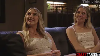 Blonde Teen Shares Her Curvy Body With Stepfather's Friend